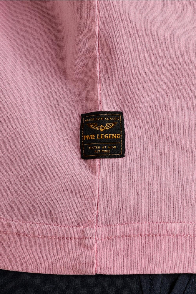 PME legend roze heren t-shirt | Close up