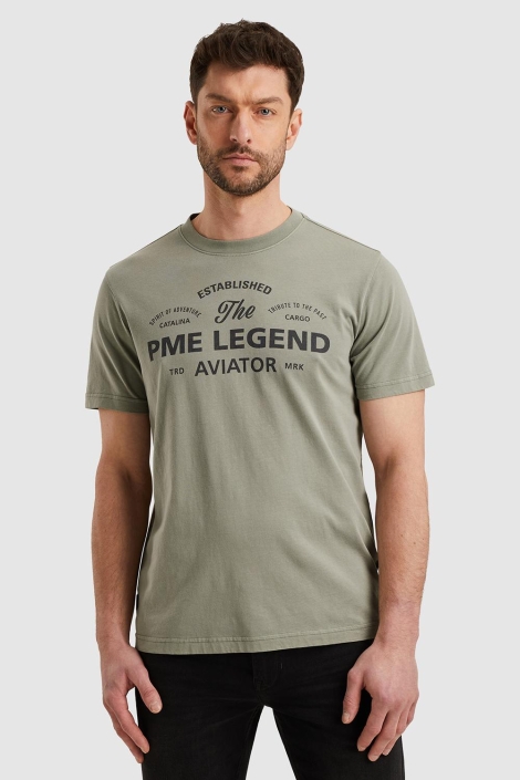 PME legend groene heren t-shirt | Model vooraanzicht