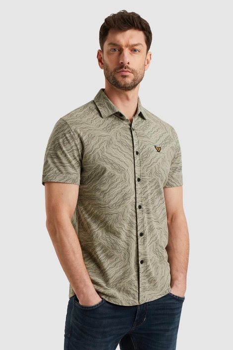 PME legend groene heren overhemd | Model vooraanzicht