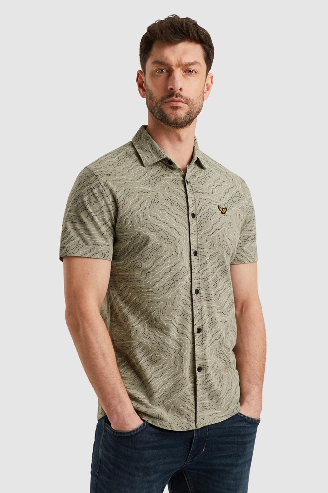 PME legend groene heren overhemd | Model vooraanzicht