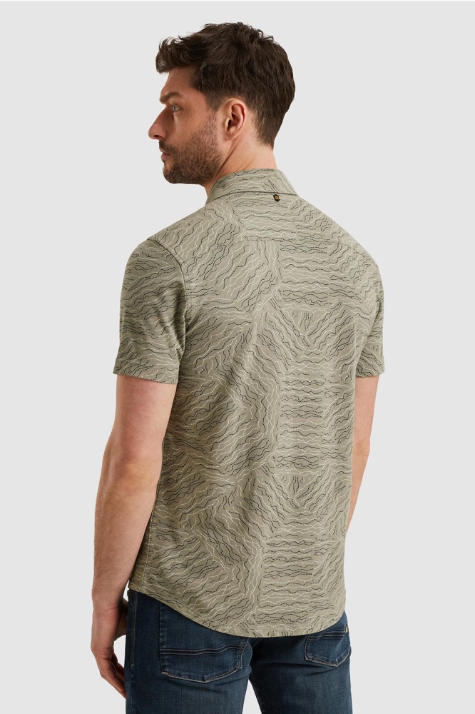 PME legend groene heren overhemd | Model achteraanzicht