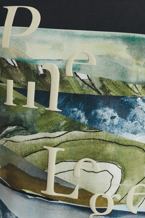 PME legend blauwe heren t-shirt | Close up