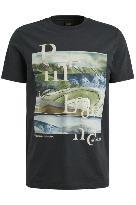 PME legend blauwe heren t-shirt | Vooraanzicht