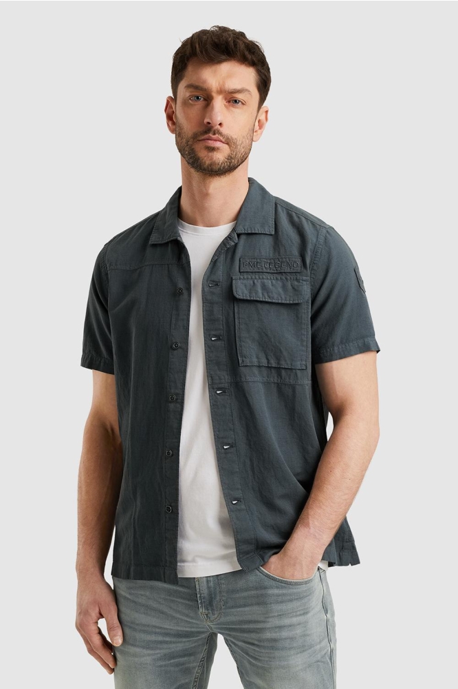 PME legend grijze heren overhemd | Model vooraanzicht