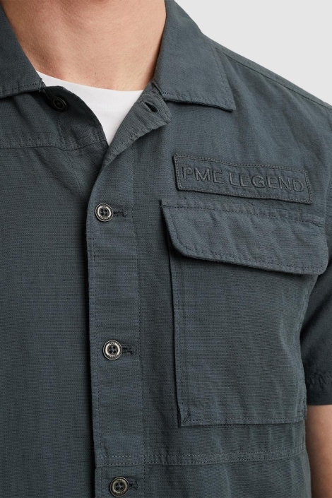 PME legend grijze heren overhemd | Close up