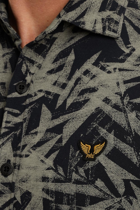 PME legend blauwe heren overhemd | Close up