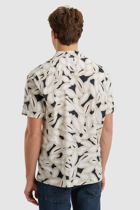 Vanguard beige heren overhemd | Model achteraanzicht