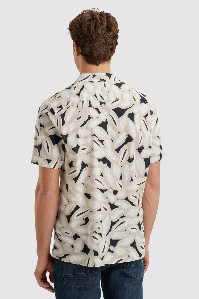 Vanguard beige heren overhemd | Model achteraanzicht