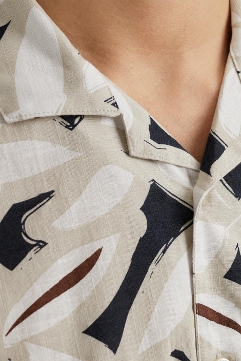 Vanguard beige heren overhemd | Close up