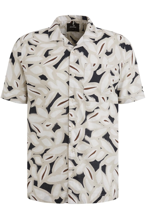 Vanguard beige heren overhemd | Vooraanzicht