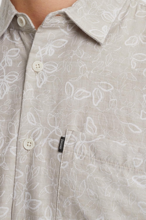 Vanguard beige heren overhemd | Close up