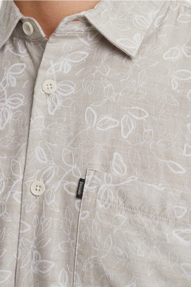 Vanguard beige heren overhemd | Close up