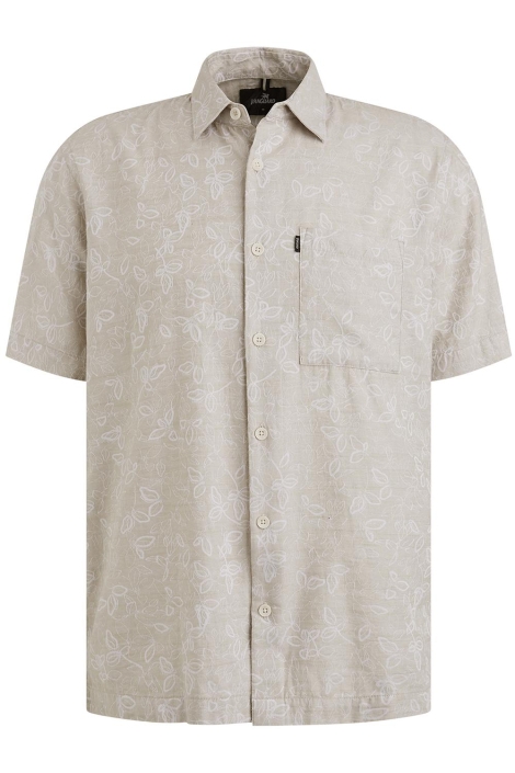 Vanguard beige heren overhemd | Vooraanzicht