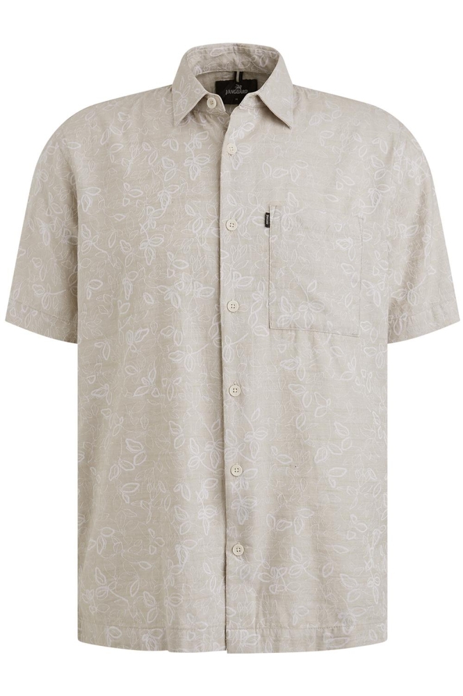 Vanguard beige heren overhemd | Vooraanzicht