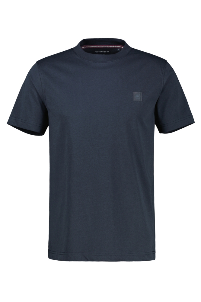 Lerros blauwe heren t-shirt | Achteraanzicht