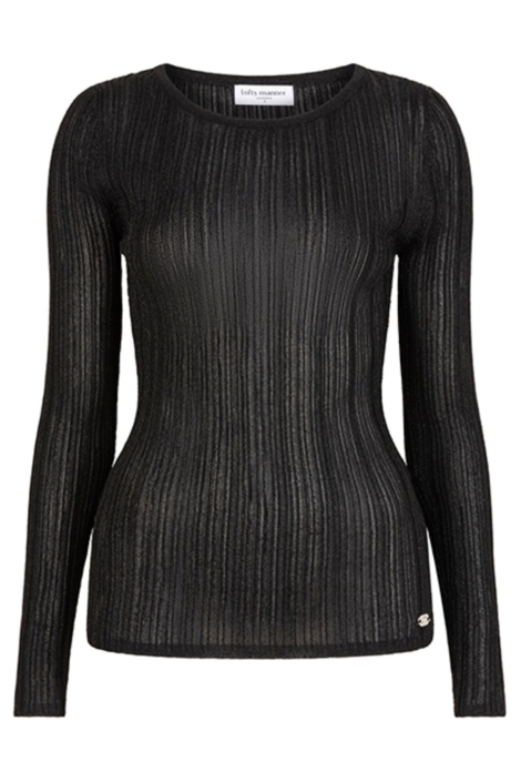 Lofty Manner zwarte dames t-shirt | Vooraanzicht