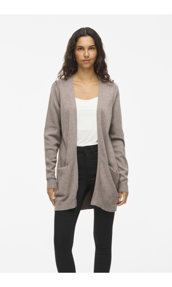 VIRIL OPEN L/S KNIT CARDIGAN - NOOS 14044041 Falcon/ MELANGE