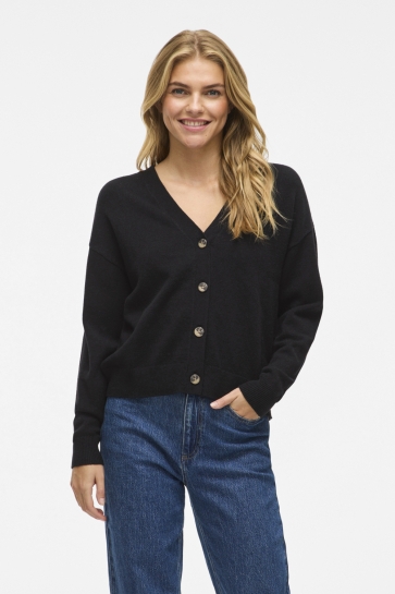 Vila Vest VIRIL V-NECK KNIT CARDIGAN - NOOS 14107411 Black