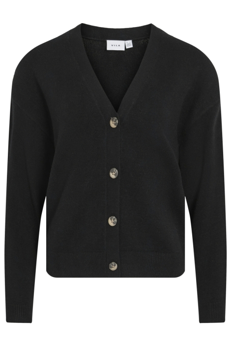 Vila zwarte dames vest | Vooraanzicht