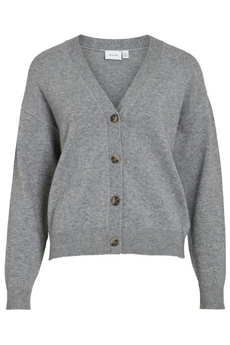 Vila grijze dames vest | Vooraanzicht