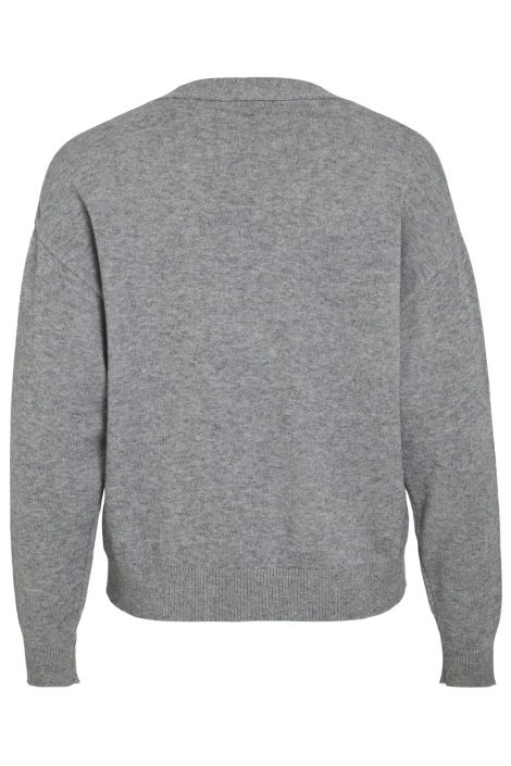 Vila grijze dames vest | Achteraanzicht