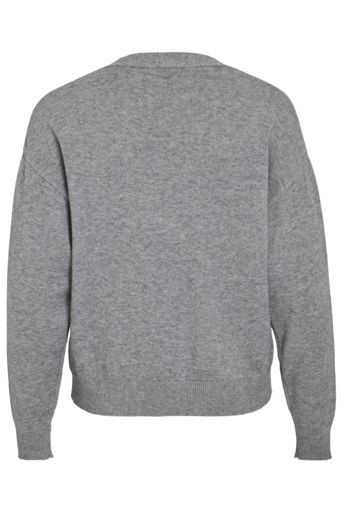 Vila grijze dames vest | Achteraanzicht