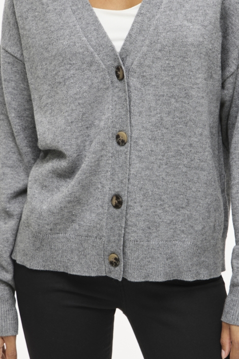 Vila grijze dames vest | Close up