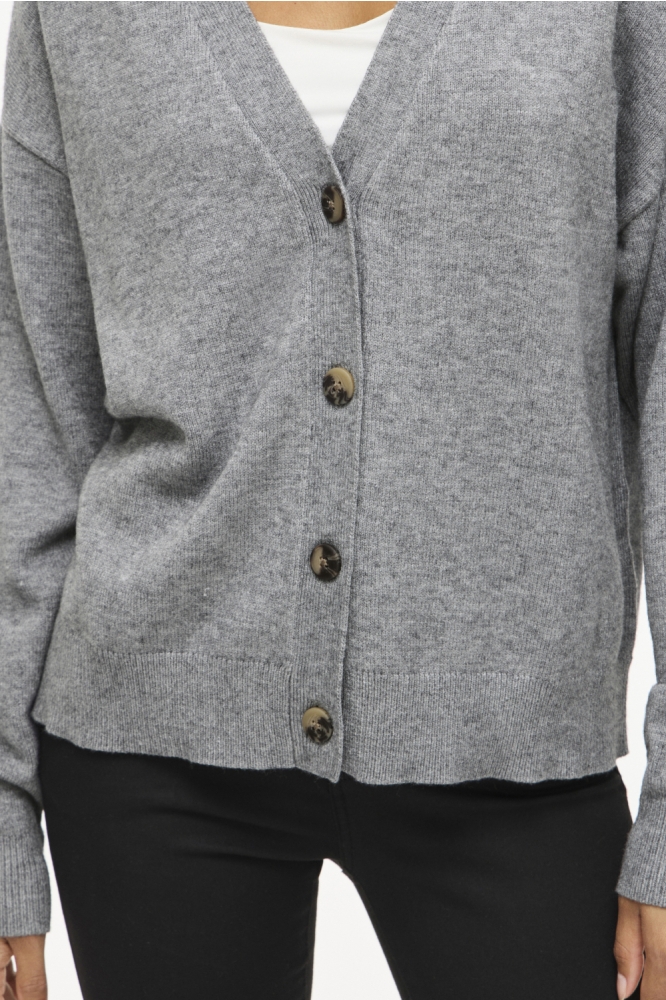 Vila grijze dames vest | Close up