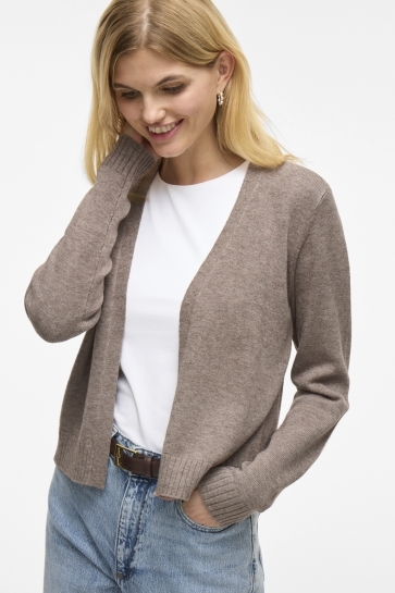 Vila viril short l/s knit cardigan-noos Camel