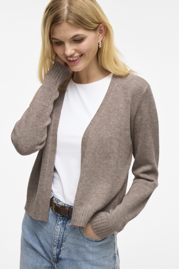 Vila Vest VIRIL SHORT L/S KNIT CARDIGAN-NOOS 14060800 FALCON/MELANGE