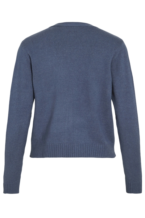 Vila blauwe dames vest | Achteraanzicht