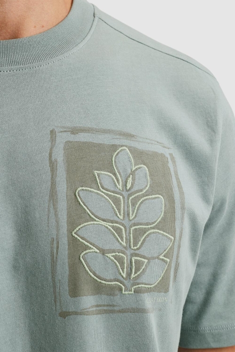 Cast Iron groene heren t-shirt | Close up