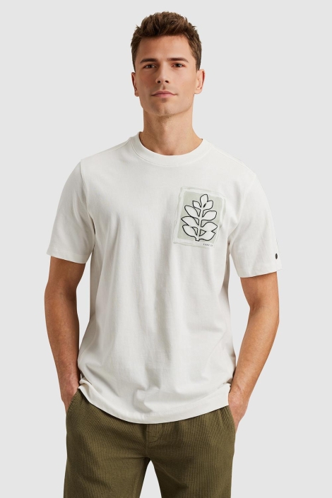Cast Iron witte heren t-shirt | Model vooraanzicht