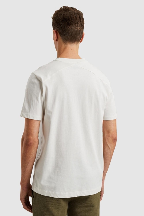 Cast Iron witte heren t-shirt | Model achteraanzicht