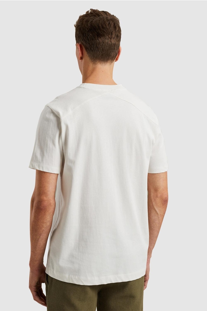 Cast Iron witte heren t-shirt | Model achteraanzicht