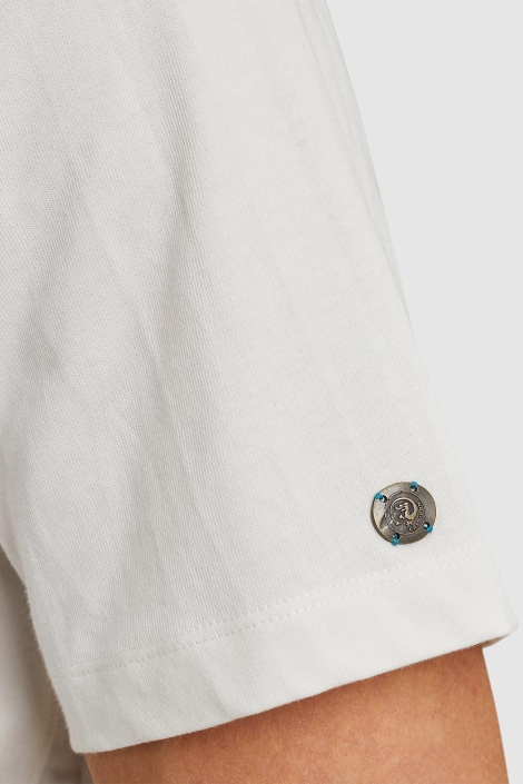 Cast Iron witte heren t-shirt | Kleurstaal