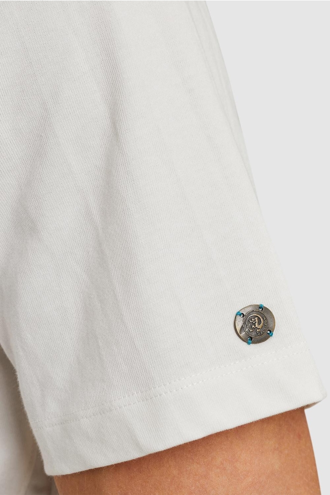 Cast Iron witte heren t-shirt | Kleurstaal