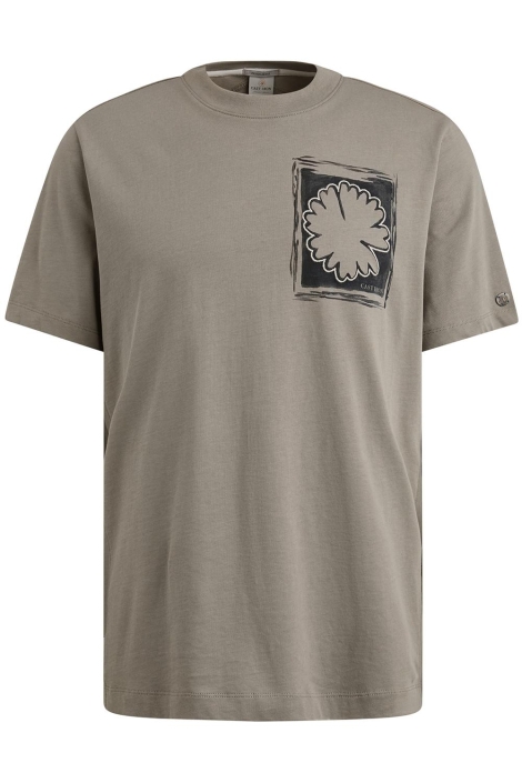 Cast Iron groene heren t-shirt | Vooraanzicht