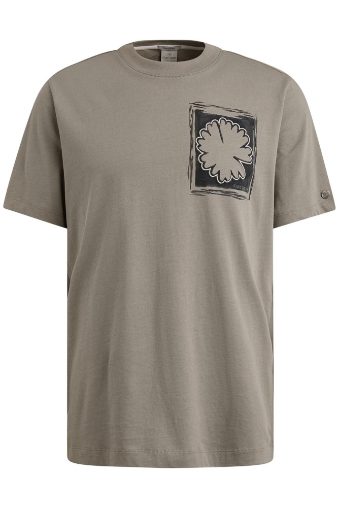 Cast Iron groene heren t-shirt | Vooraanzicht