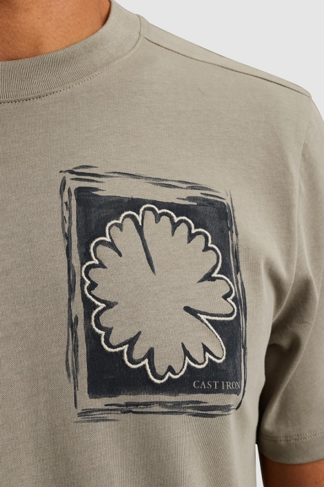 Cast Iron groene heren t-shirt | Close up