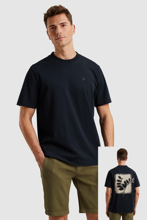 Cast Iron blauwe heren t-shirt | Model vooraanzicht