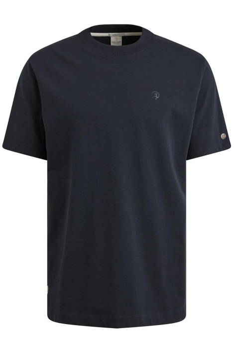 Cast Iron blauwe heren t-shirt | Vooraanzicht