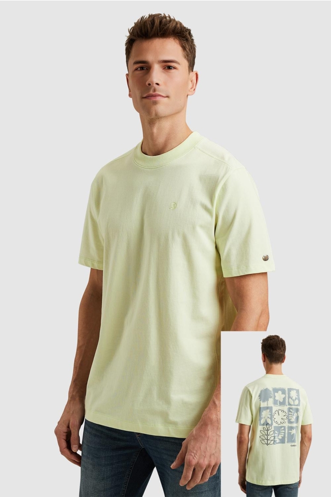 Cast Iron groene heren t-shirt | Model vooraanzicht