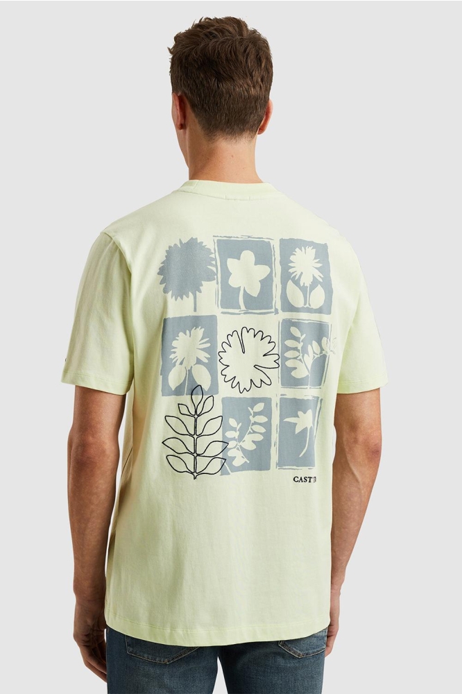 Cast Iron groene heren t-shirt | Model vooraanzicht