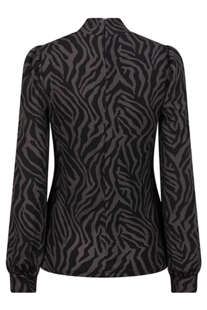 Lofty Manner grijze dames t-shirt | Achteraanzicht