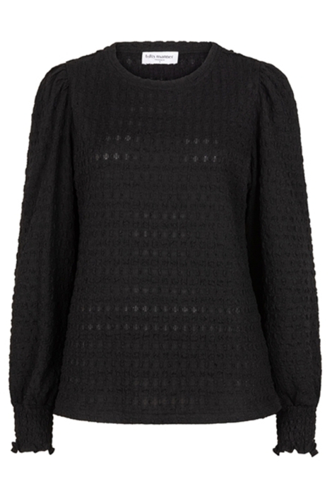 Lofty Manner zwarte dames t-shirt | Vooraanzicht