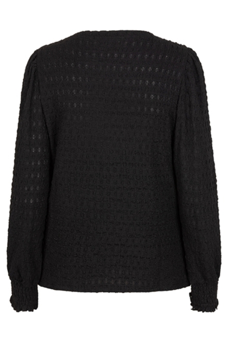 Lofty Manner zwarte dames t-shirt | Achteraanzicht