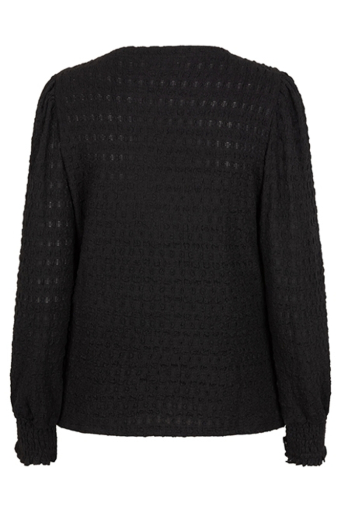 Lofty Manner zwarte dames t-shirt | Achteraanzicht