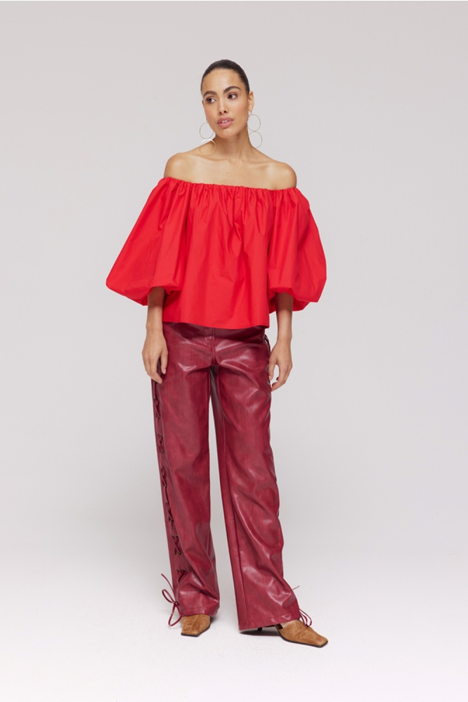 Harper & Yve rode dames t-shirt | Model