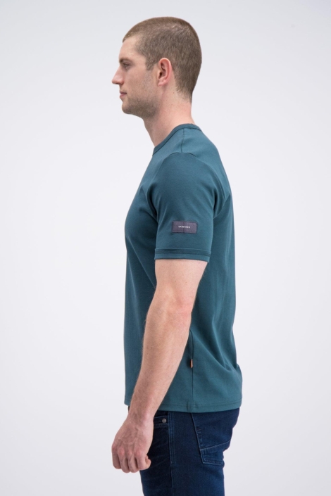 Gabbiano blauwe heren t-shirt | Model zijaanzicht